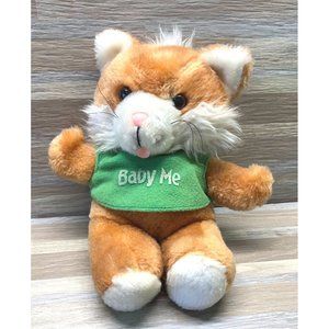 Vintage Russ Berrie Wallace Kitty Cat Plus Stuffed Animal 7.5" Tall 1981 Baby Me